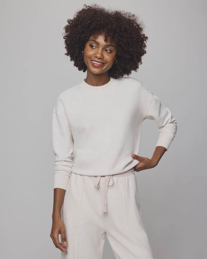 Splendid Winslow Crewneck Pullover in Pale Oak Heather