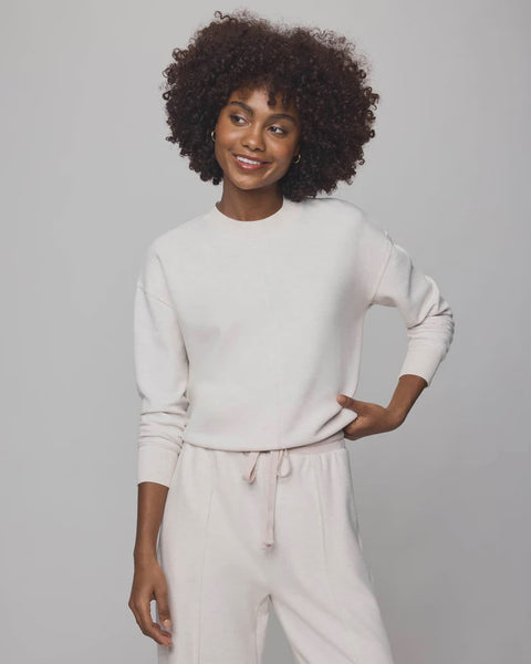 Splendid Winslow Crewneck Pullover in Pale Oak Heather