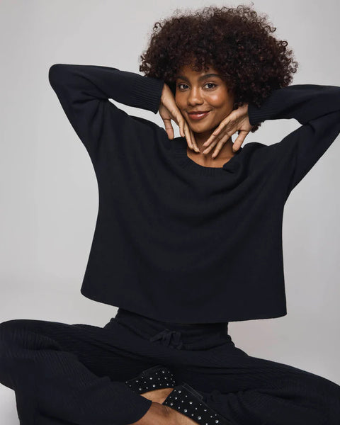 Splendid Georgie Pullover Sweater in Black