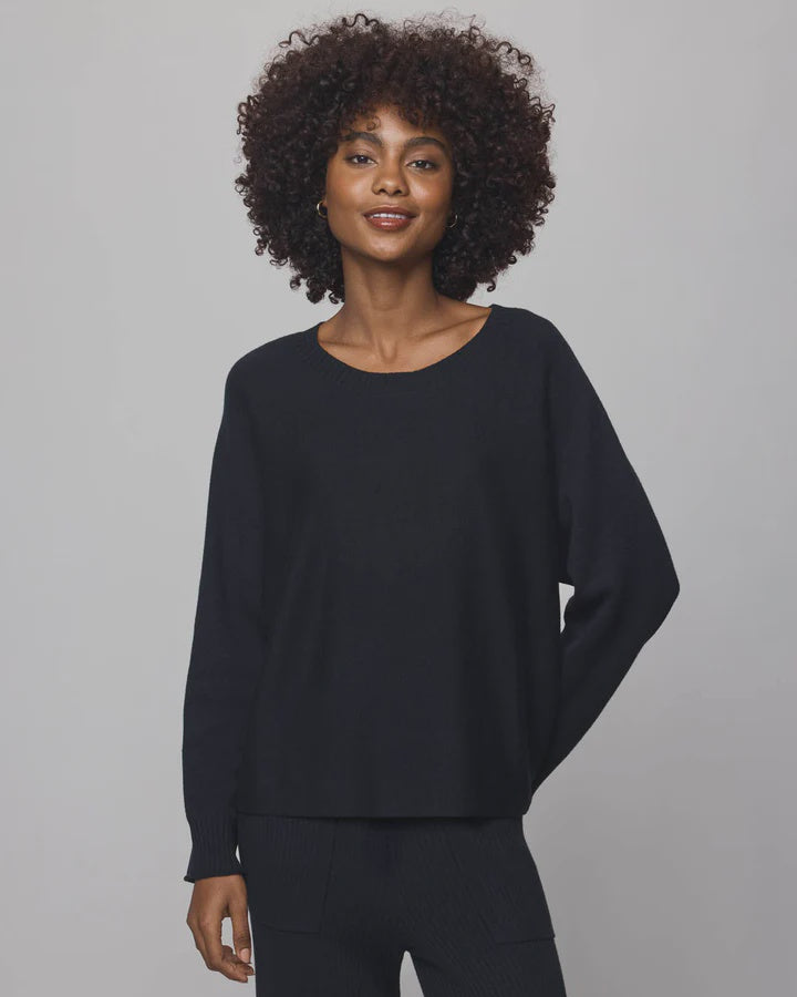 Splendid Georgie Pullover Sweater in Black