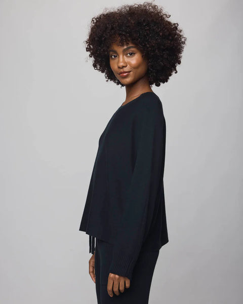 Splendid Georgie Pullover Sweater in Black