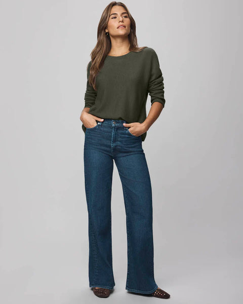Splendid Georgie Pullover Sweater in Green Spruce