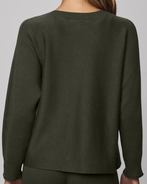 Splendid Georgie Pullover Sweater in Green Spruce