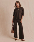 Splendid Tori Cashmere Wide Leg Pant in Java