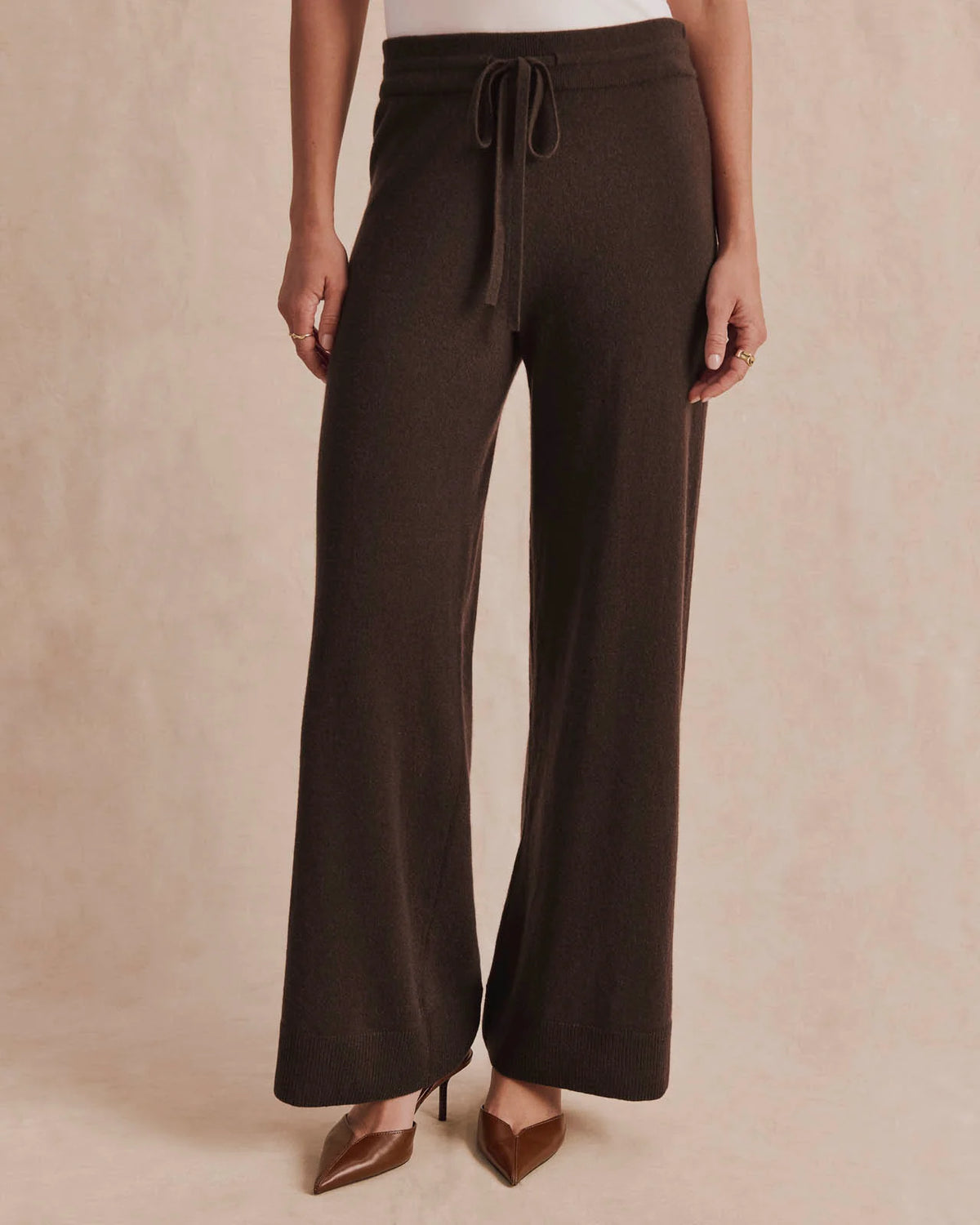 Splendid Tori Cashmere Wide Leg Pant in Java