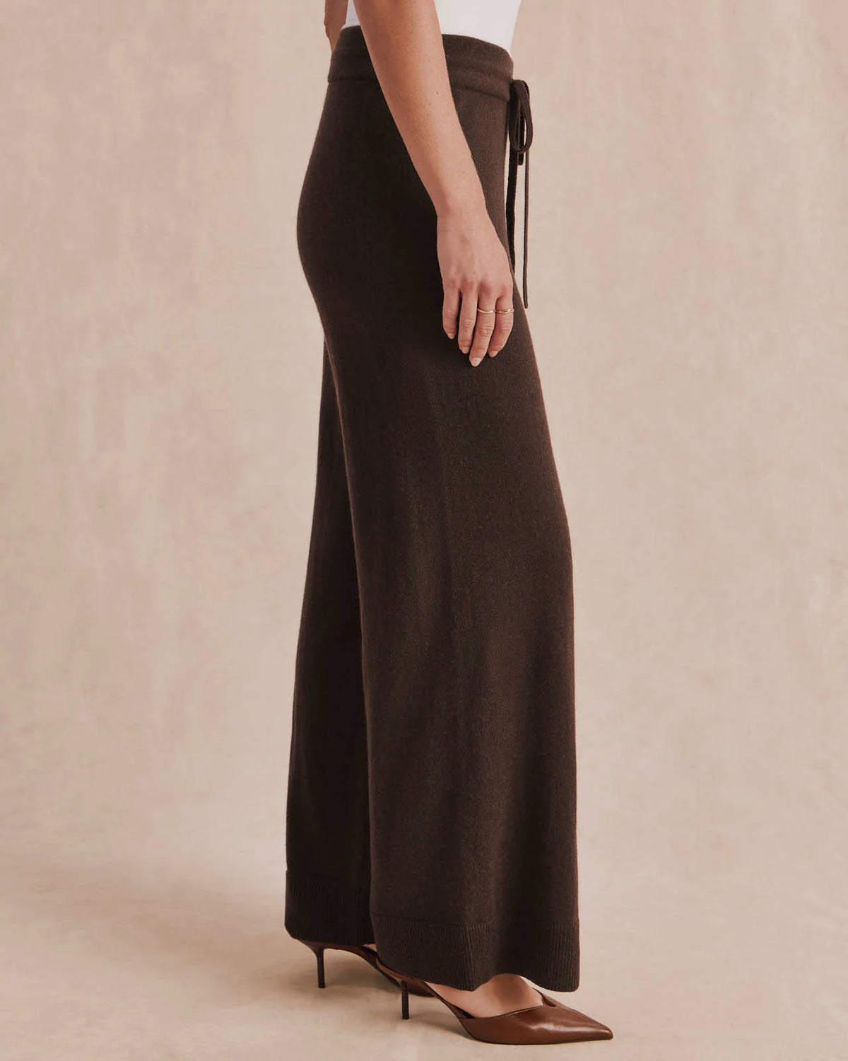 Splendid Tori Cashmere Wide Leg Pant in Java