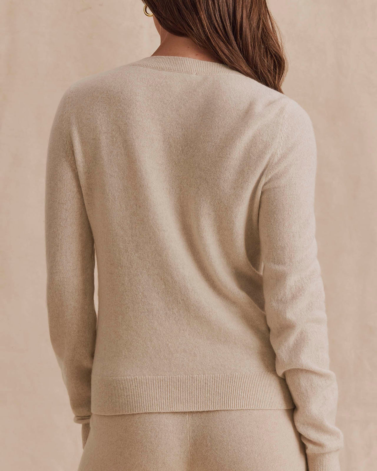 Splendid Tori Cashmere Crewneck Sweater in Wheat Heather