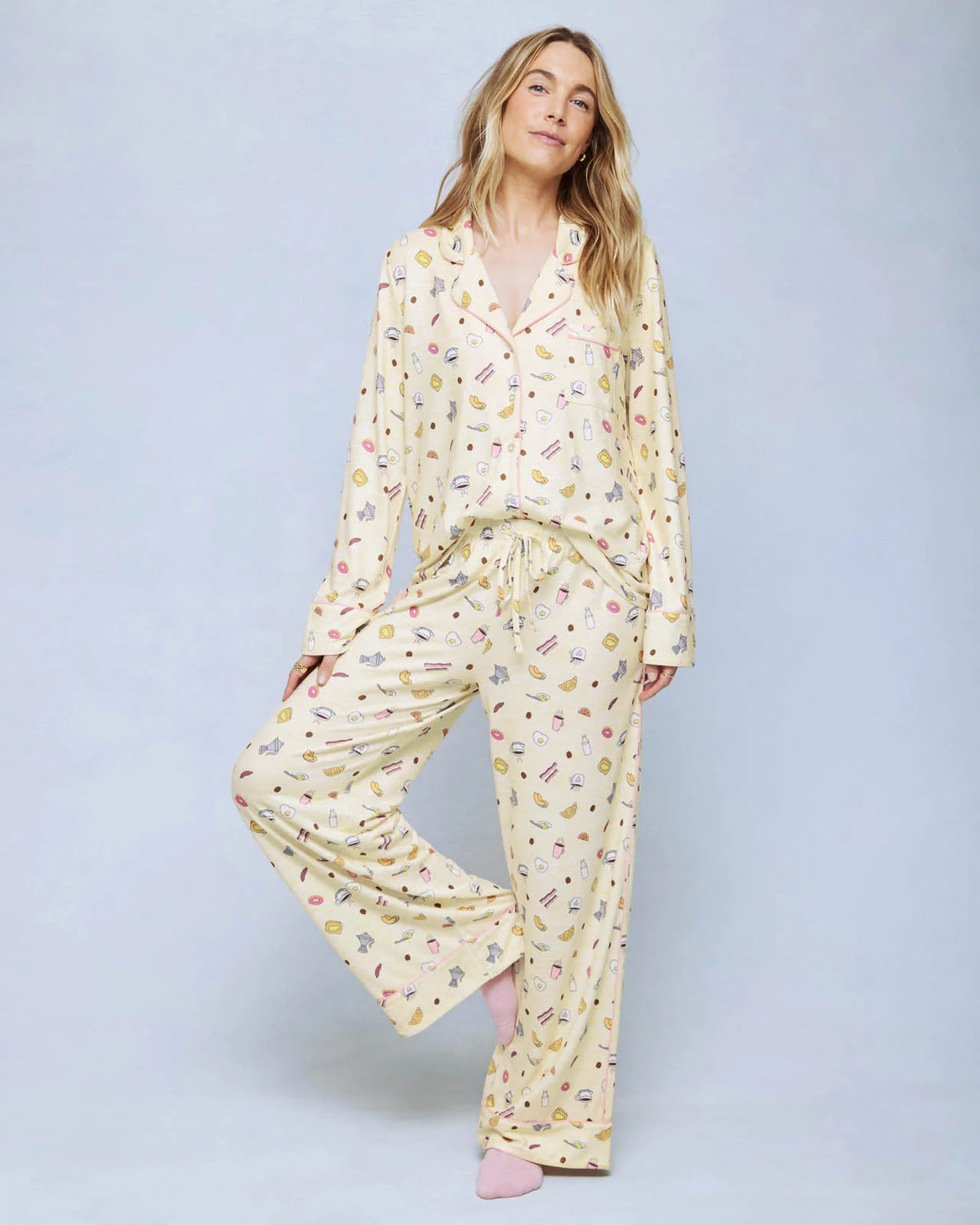 Splendid Flora Pillow Soft PJ Set in Breakfast Party