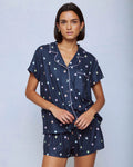 Splendid Flora Pillow Soft Short PJ Set in Stargaze Toss