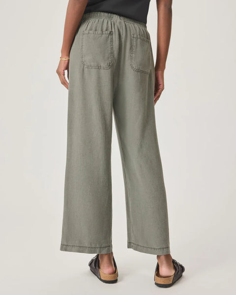 Splendid Angie Lyocell Linen Crop Wide Leg in Soft VOB