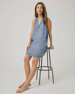 Splendid Chelsea Indigo Sleeveless Pocket Dress in Indigo