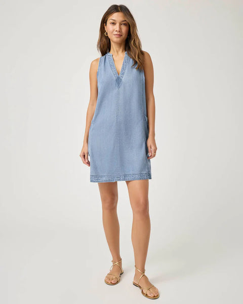 Splendid Chelsea Indigo Sleeveless Pocket Dress in Indigo