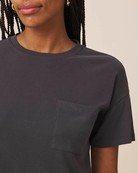 Splendid Sawyer Sandwash Short Sleeve Top in Lead