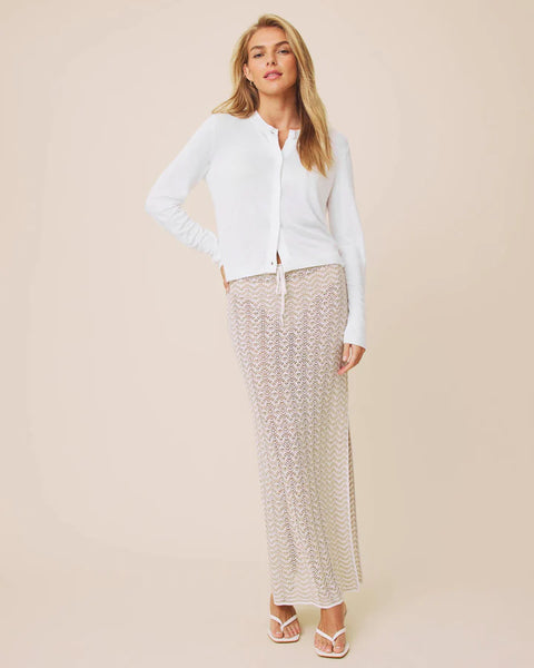 Splendid Erica Cardigan in White