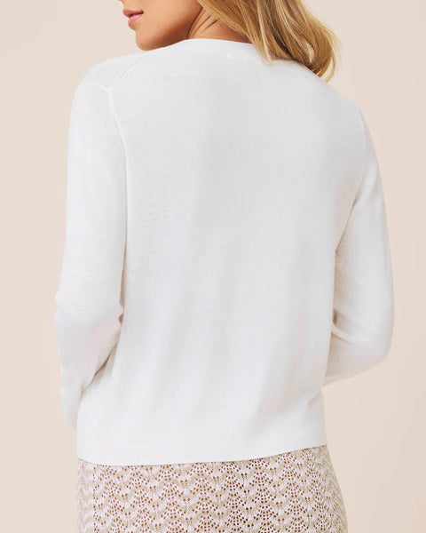 Splendid Erica Cardigan in White