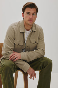 Rails Men's Wells Thermal Button Front Shirt - Barley