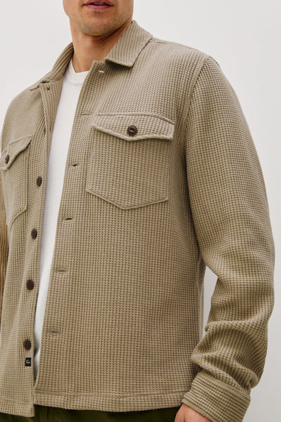 Rails Men's Wells Thermal Button Front Shirt - Barley