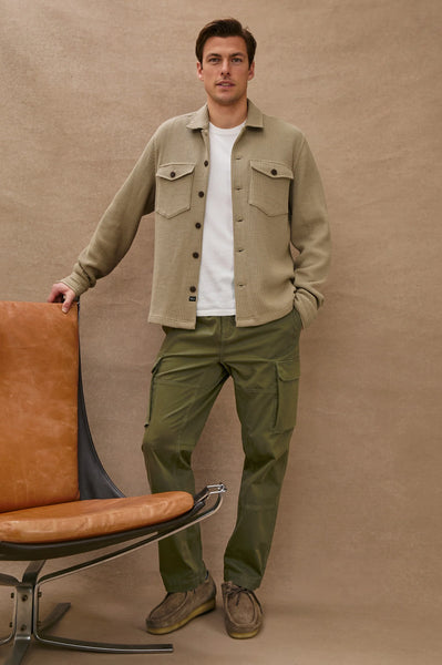 Rails Men's Wells Thermal Button Front Shirt - Barley