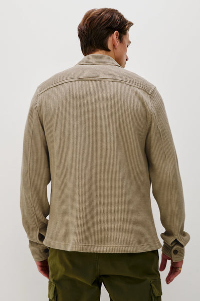 Rails Men's Wells Thermal Button Front Shirt - Barley