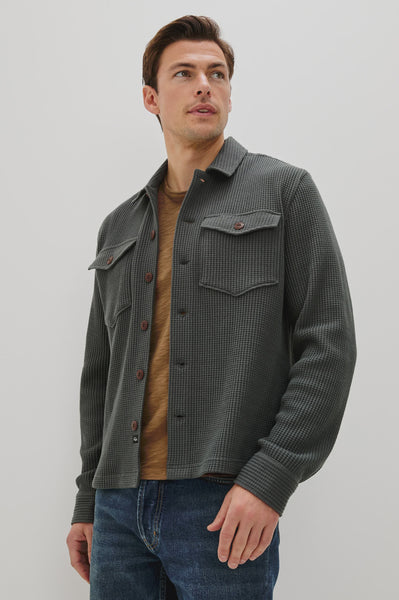 Rails Men's Wells Thermal Button Front Shirt - Ink