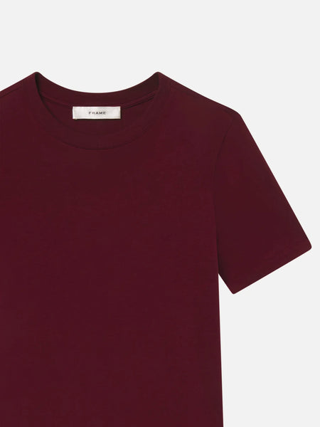 FRAME Pima Cotton Baby Tee in Pinot