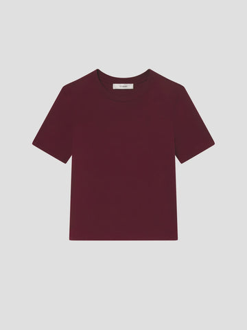 FRAME Pima Cotton Baby Tee in Pinot