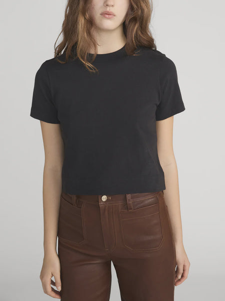 FRAME The Boxy Tee in Black
