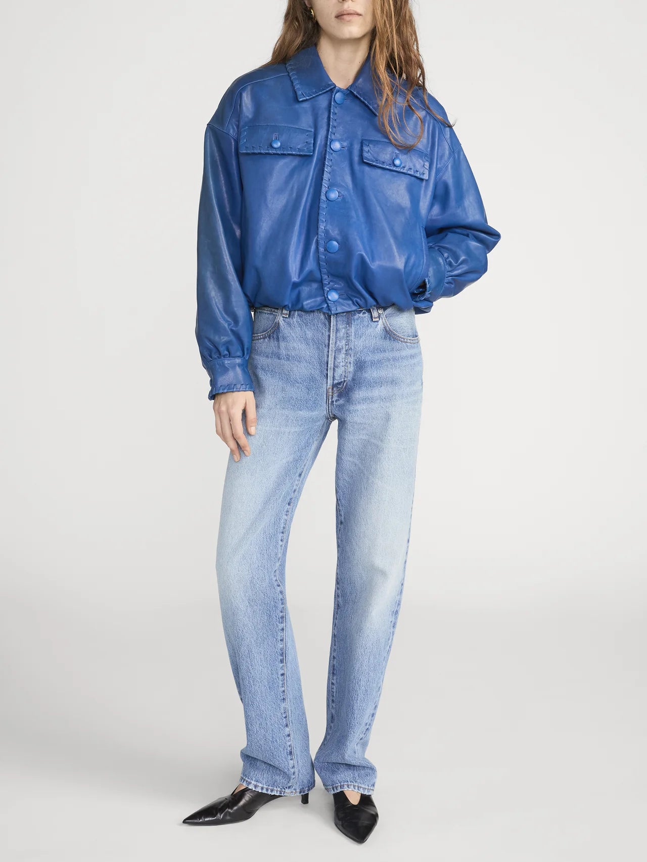 FRAME The Essential Straight Leg Jean in Rapture