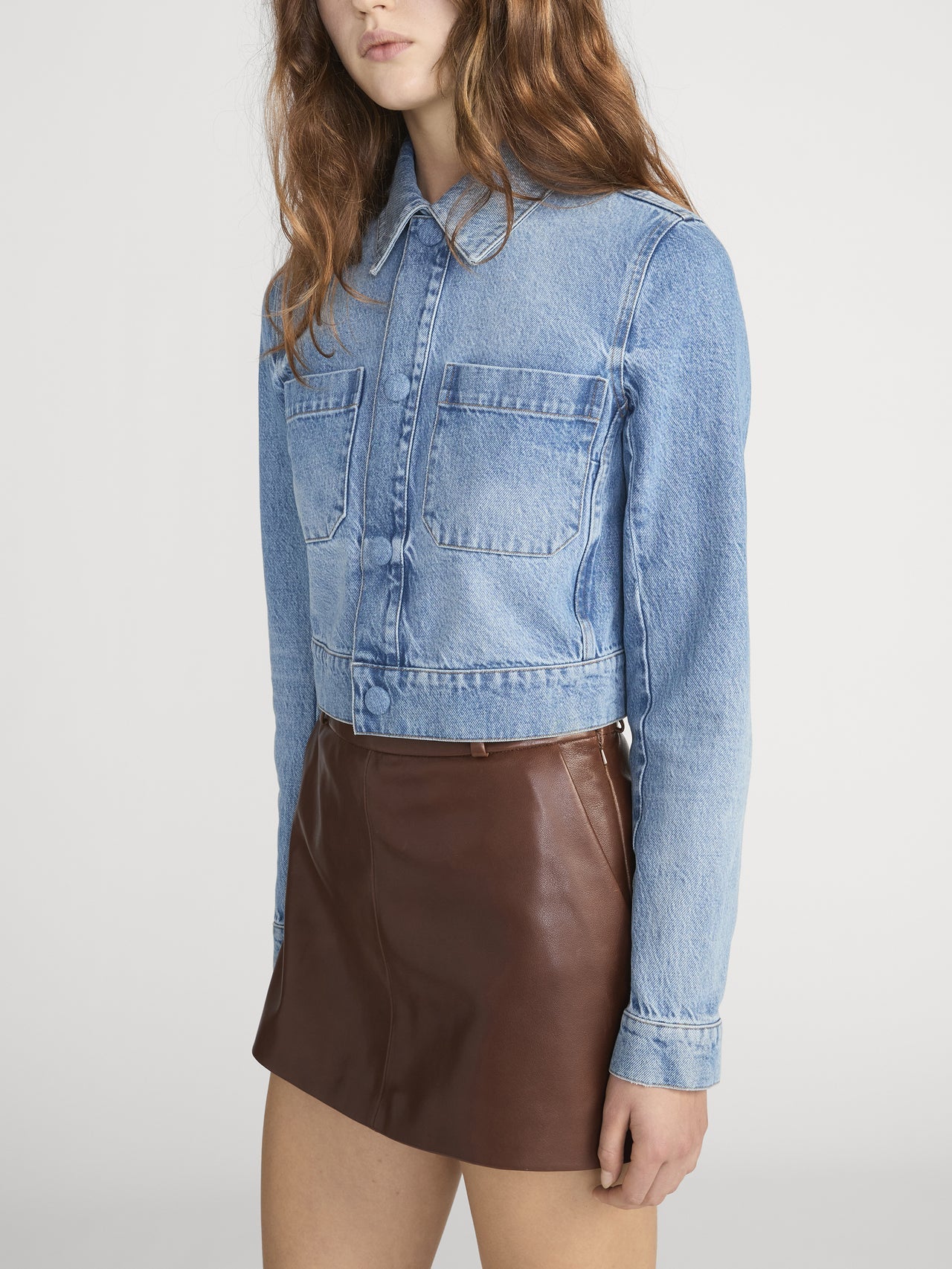FRAME The Small Denim Jacket in Dawn