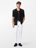 John Varvatos GINSBERG SS Shirt in Herringbone Pointelle in Black