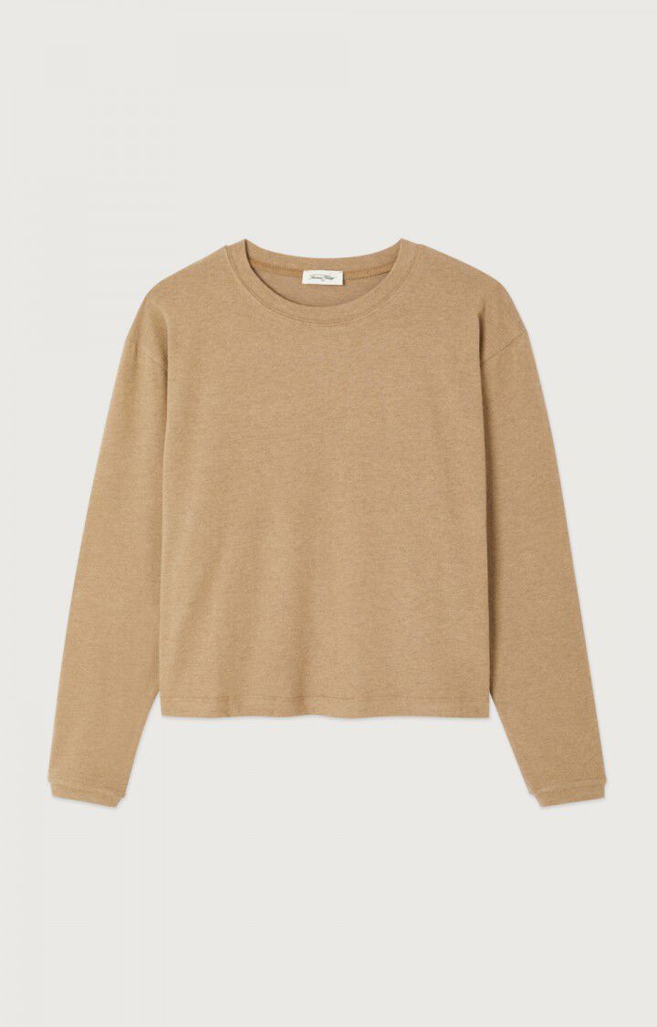 American Vintage YPAWOOD Long Sleeve T-Shirt in Melange Macchiato