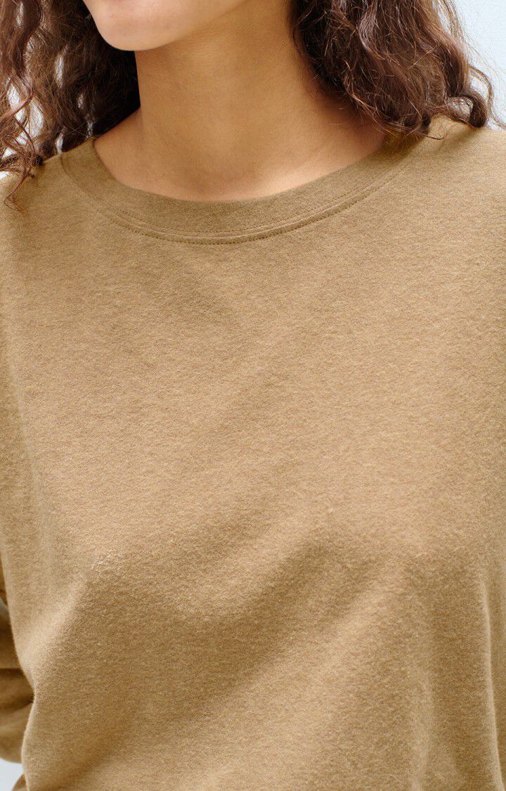 American Vintage YPAWOOD Long Sleeve T-Shirt in Melange Macchiato