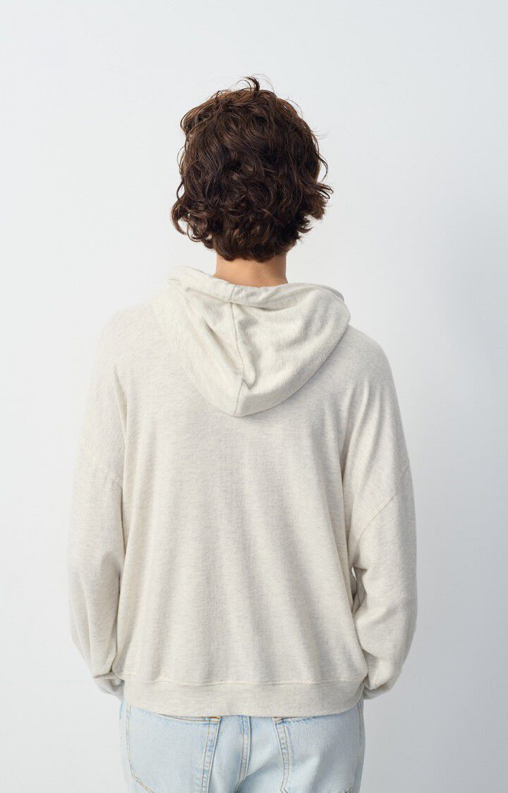 American Vintage YPAWOOD Zip-Up Hoodie in Heather Grey