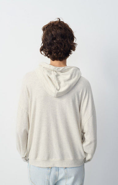 American Vintage YPAWOOD Zip-Up Hoodie in Heather Grey