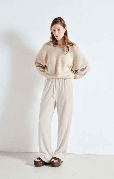 Amertican Vintage YPAWOOD Wide Joggers in Heather Grey