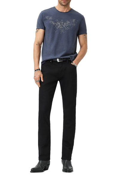 John Varvatos Moth Raw Edge Tee - Mulberry