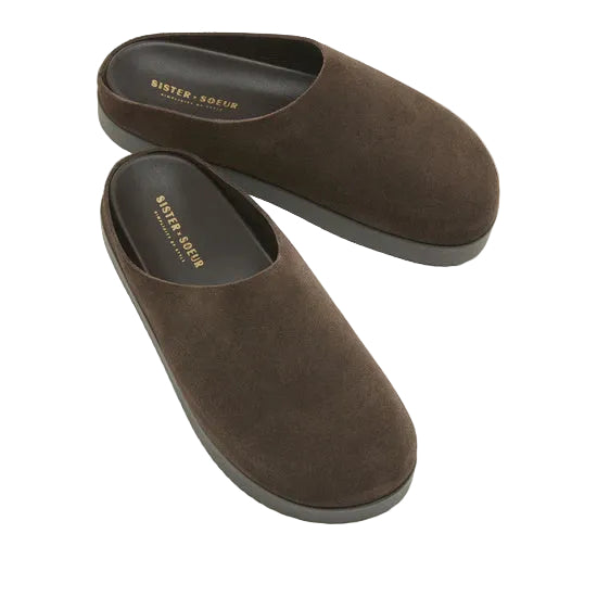 Sister Soeur Ada Mule in Dark Brown Suede