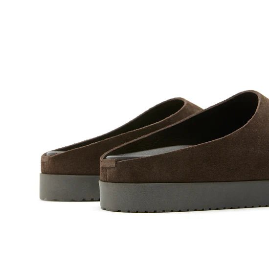 Sister Soeur Ada Mule in Dark Brown Suede