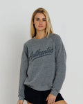 Sunny Somewhere Authentic Raglan Crew in Heather Grey