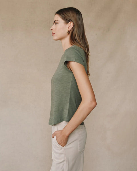 Bella Dahl Baby Crew Tee - Fern Wood