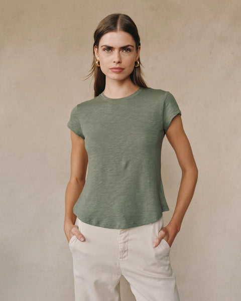 Bella Dahl Baby Crew Tee - Fern Wood