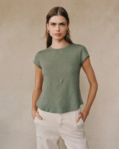 Bella Dahl Baby Crew Tee - Fern Wood