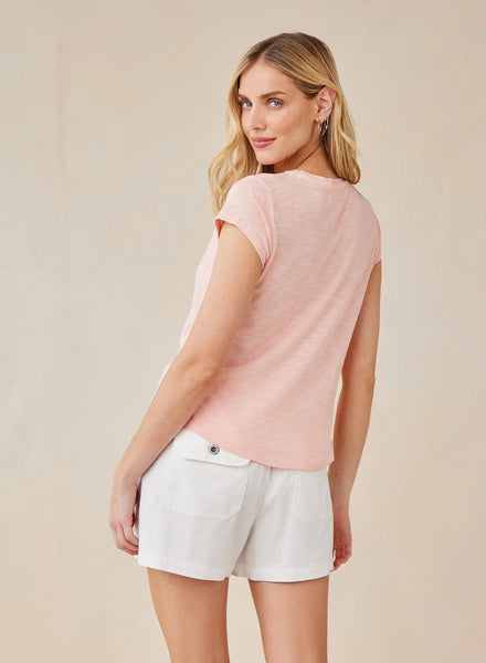 Bella Dahl Baby Crew Tee in Peach Fizz