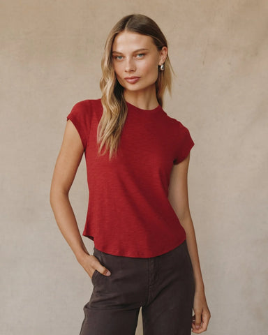 Bella Dahl Baby Crew Tee - Ruby Red