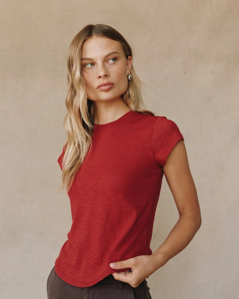 Bella Dahl Baby Crew Tee - Ruby Red