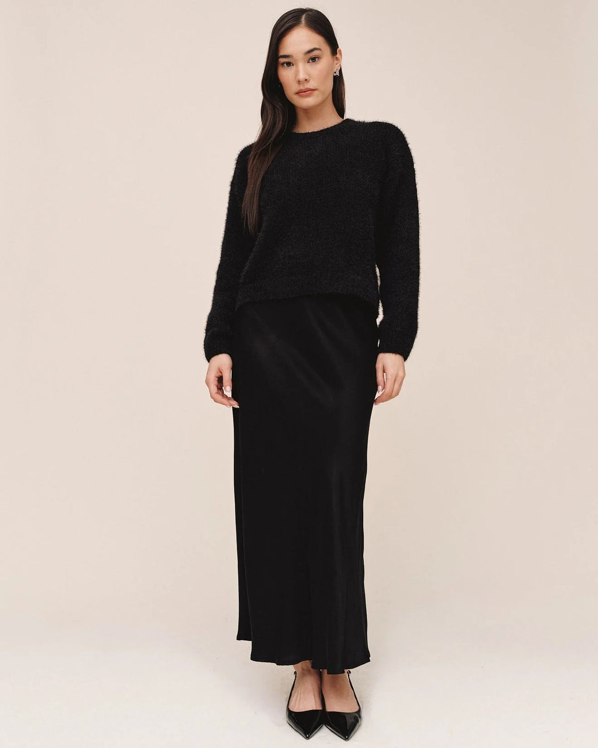 Bella Dahl Bias Maxi Skirt in Black