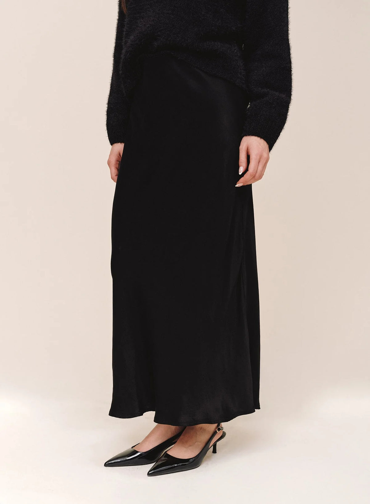 Bella Dahl Bias Maxi Skirt in Black