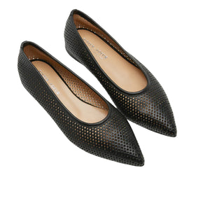 Sister Soeur Bowie Perforated Slip-On Shoe in Black