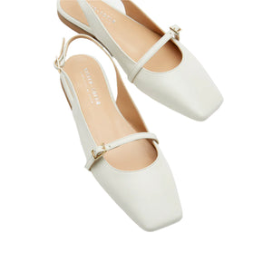 Sister Soeur Brielle Low Flat Shoe w Buckle Strap in Beige