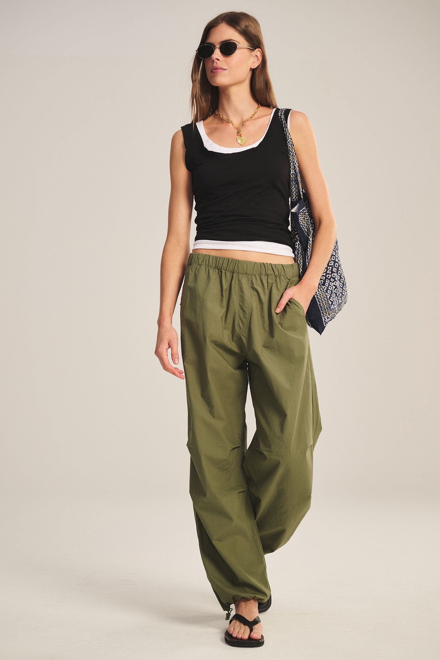 Velvet Brooks Cotton Poplin Pant in Kale